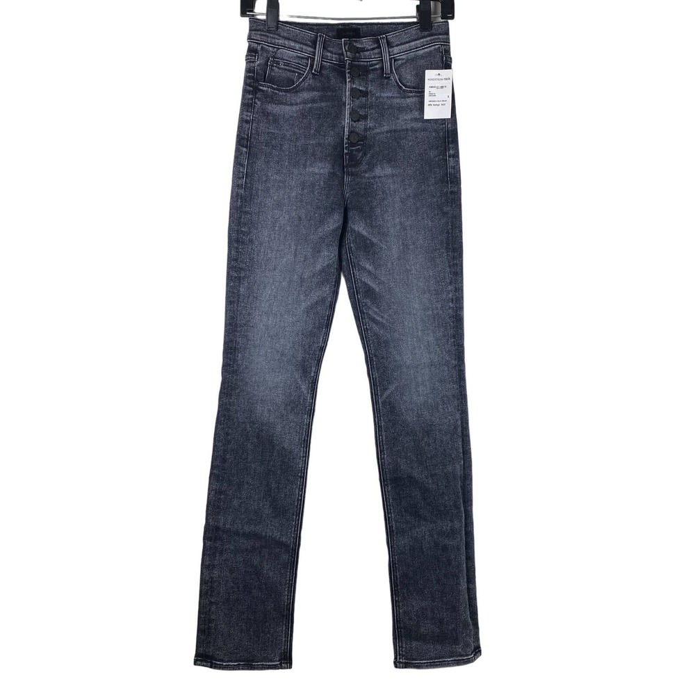 Mother The Pixie Dazzler Skimp Jeans Skinny Jeans Washed Black Train Stops Sz 26